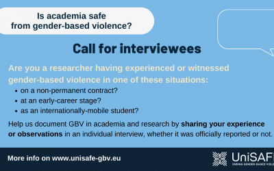 Call for researchers to witness on gender-based violence in universities and research organisations