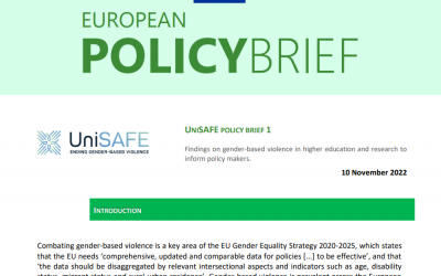 UniSAFE’s first Policy Brief