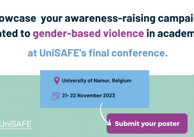 Bring a poster to UniSAFE’s final conference!
